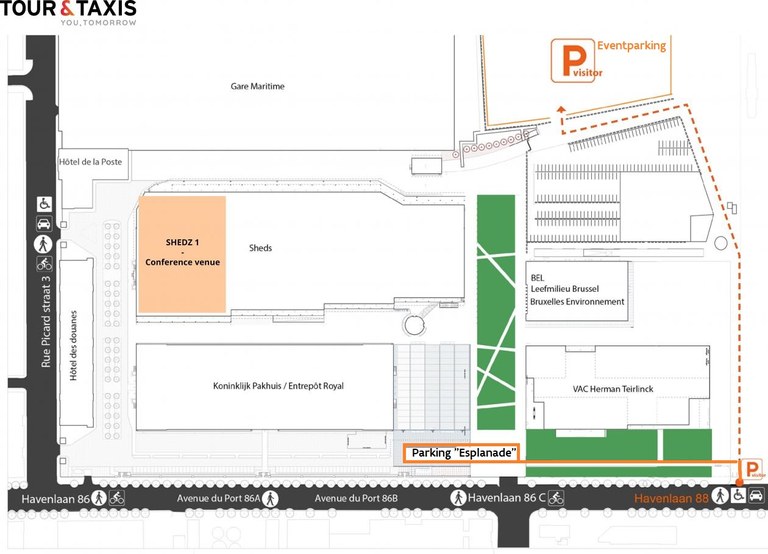 Parkeren aan Herman Teirlinckgebouw