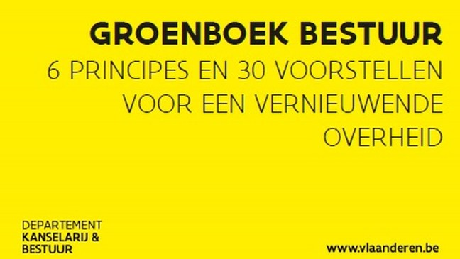 Groenboek Bestuur (principes en voorstellen voor een vernieuwende overheid)